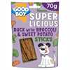 Good Boy Superlicious Duck, Sweet Potato & Broccoli Sticks Dog Treats - 70g 